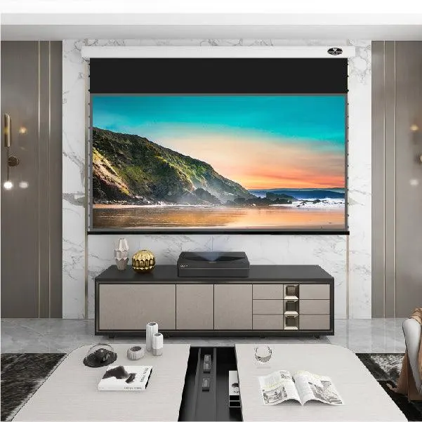 PRO Slimline Motorized Drop-Down UST ALR Projector Screen by VIVIDSTORM — view 7 of 10