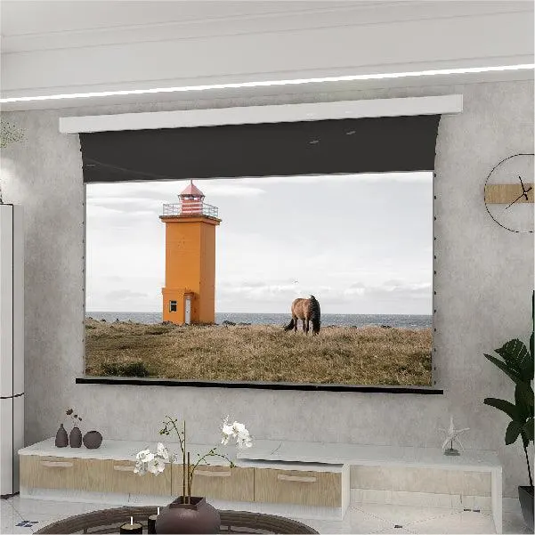 PRO Slimline Motorized Drop-Down UST ALR Projector Screen by VIVIDSTORM — view 9 of 10